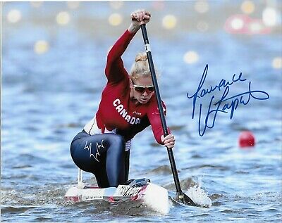 Autographed Laurence Vincent Lapointe Sprint Canoe 2020 Tokyo Olympics 8x10 Ph 2