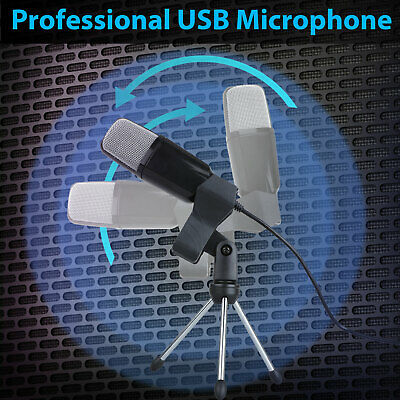 Professional Usb Condenser Microphone Studio Sound Recording Mic W/stand Tripod