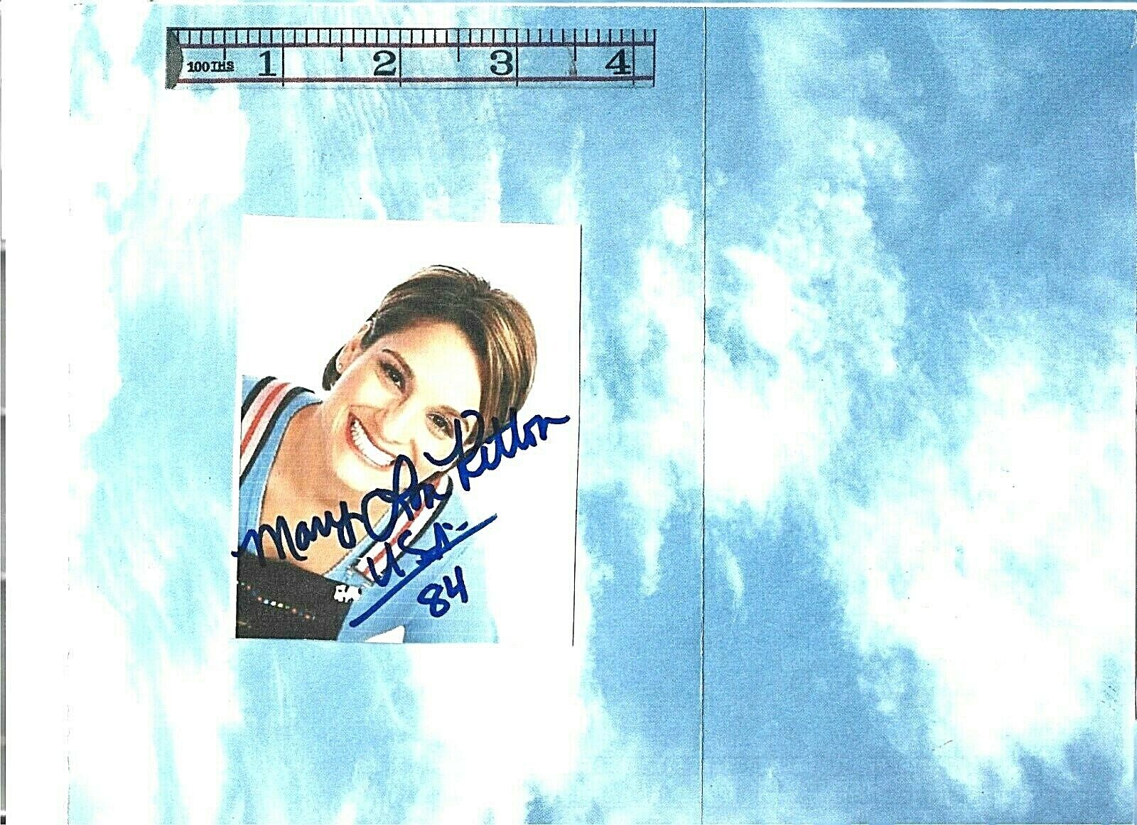 Mary Lou Retton Autograph Hand Signed 4x5 Photo Picture Usa Olympics Gymnastics