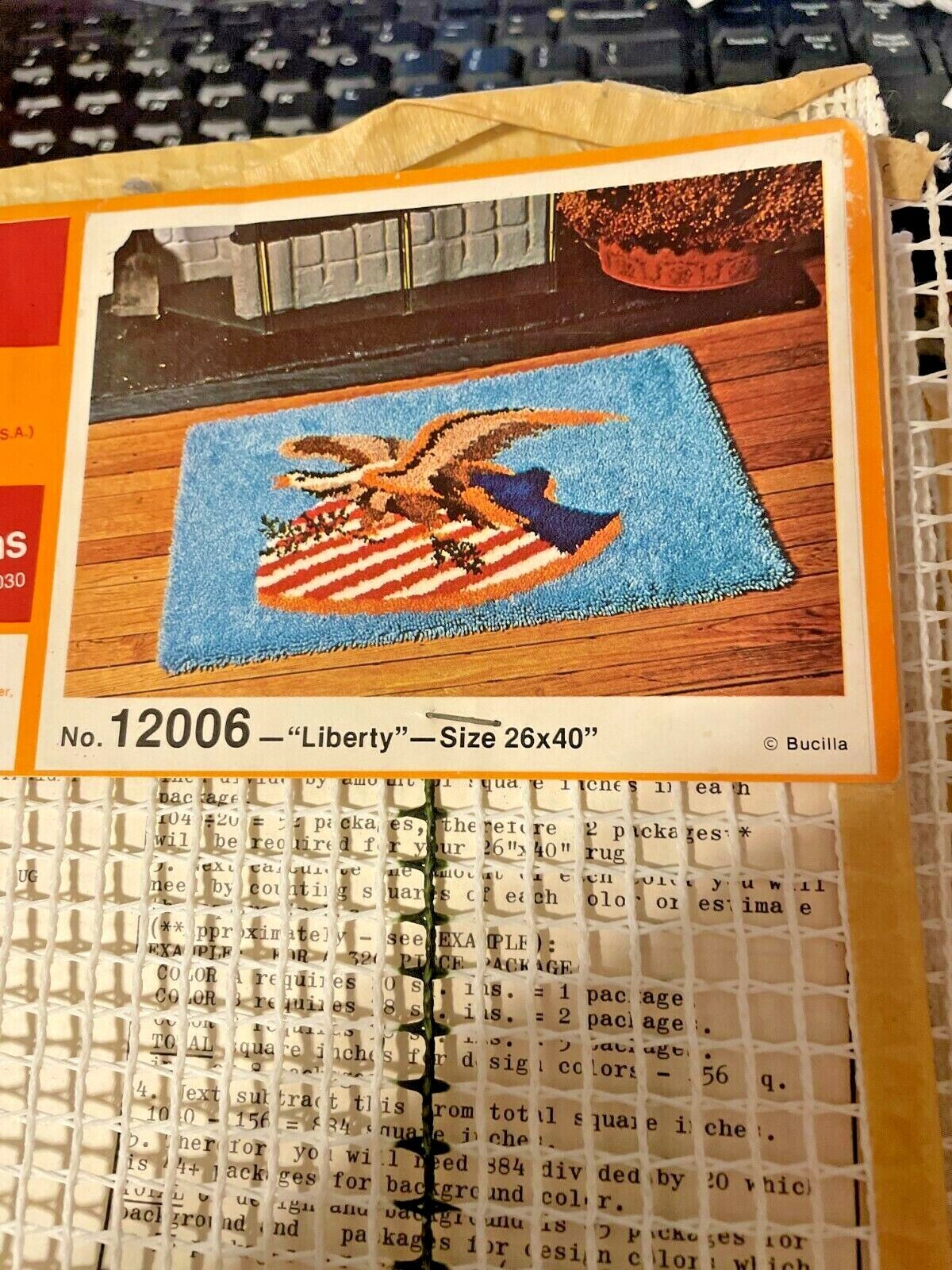 Bucilla Latch Hook Canvas "liberty" #12006, 26x40", Great Condition