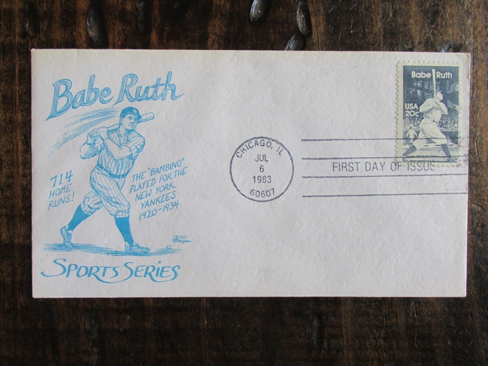 1983 Baseball Babe Ruth Chicago 1st Day Of Issue - Nice Condition Sports Series