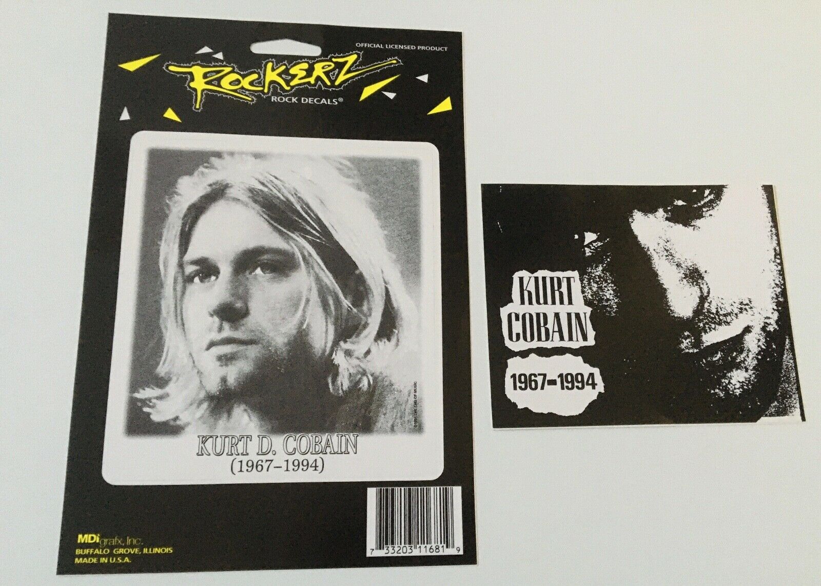 Kurt Cobain Nirvana Stickers  * New Never Used