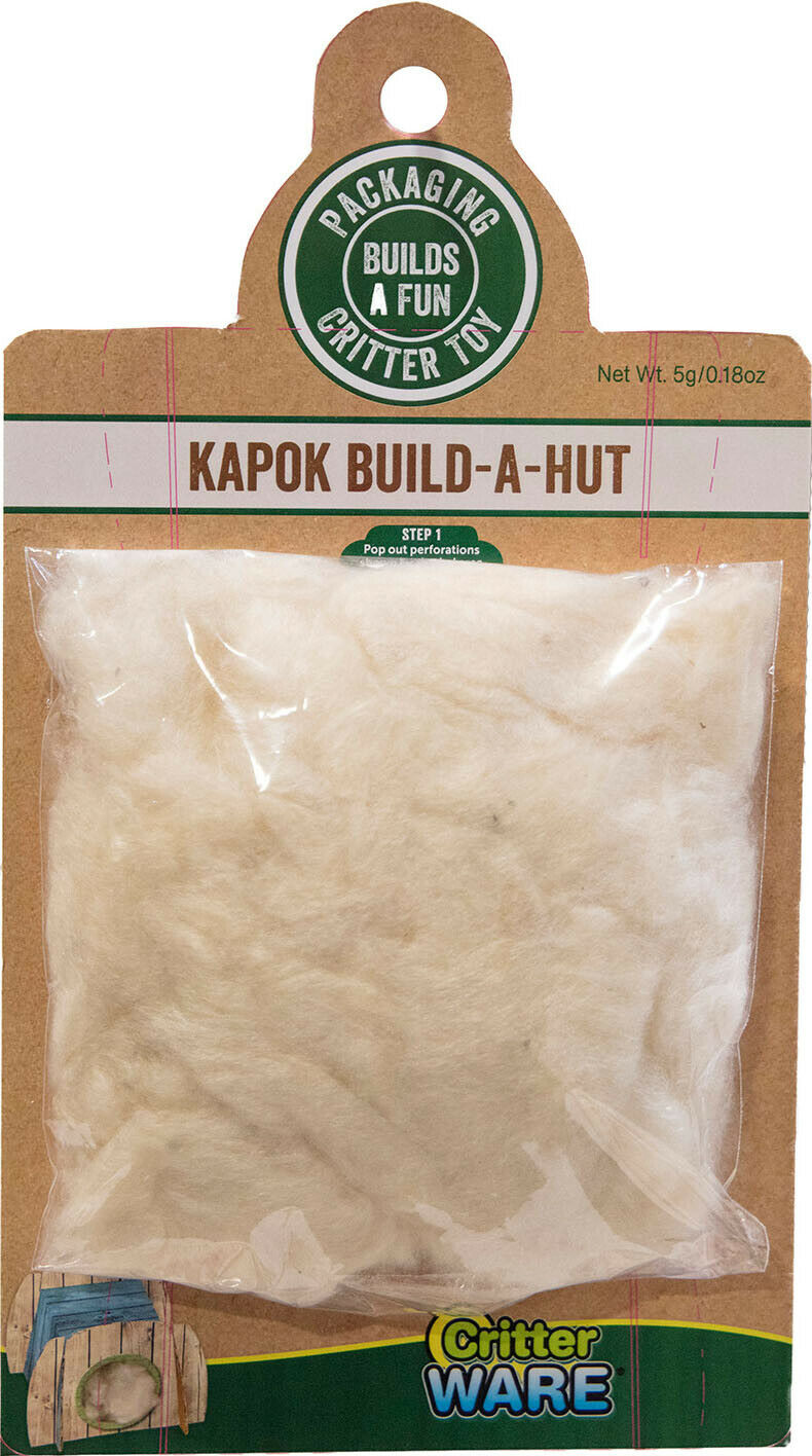 Critter Kapok Build A Hut Ware Mfg. Inc. Bird/sm An Part 15007, Natural, Natural