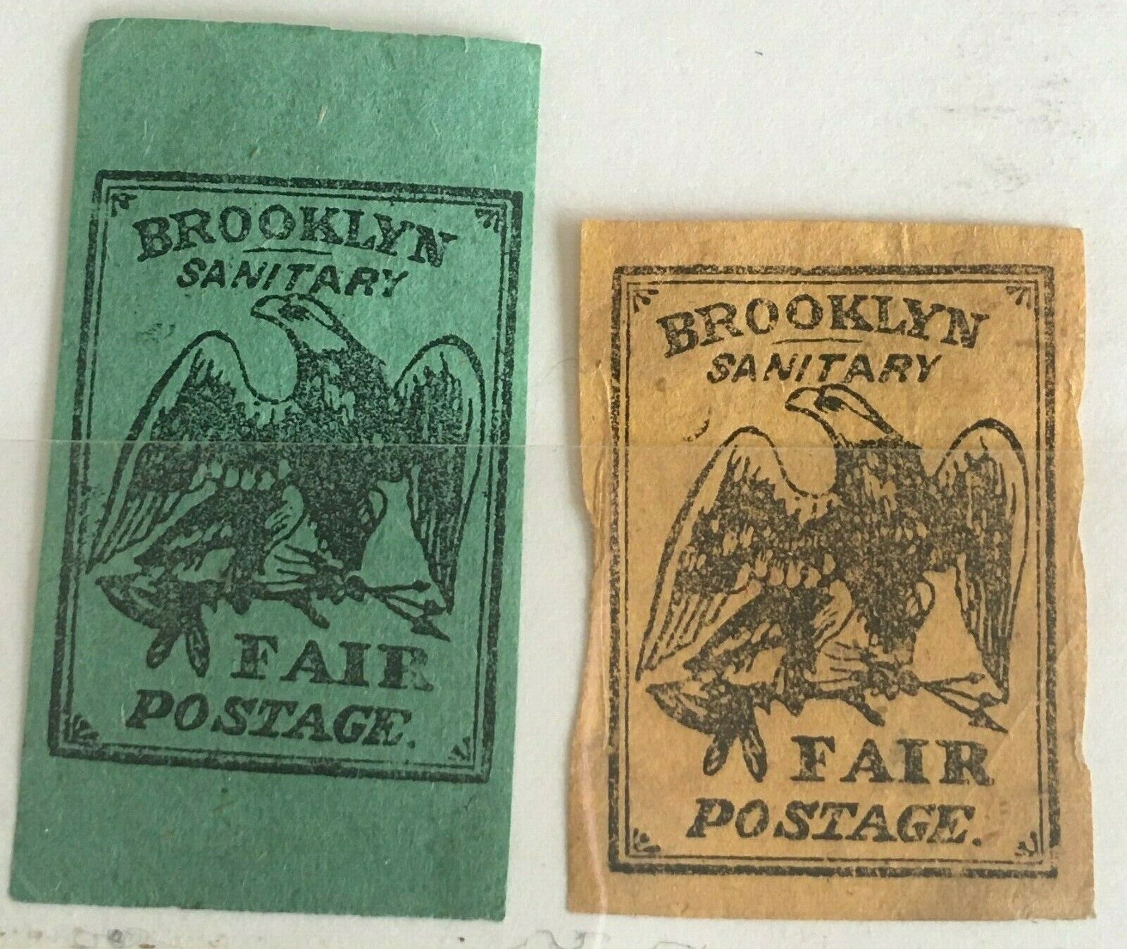 Genuine 1865 S. A. Taylor Us Locals "brooklyn Sanitary Fair" Forged Stamps