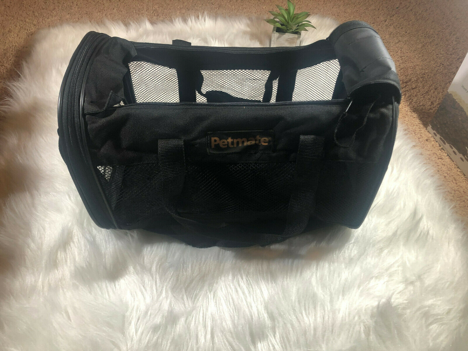 Petmate Soft-sided Kennel Cab Pet Carrier Black Up To 15lbs