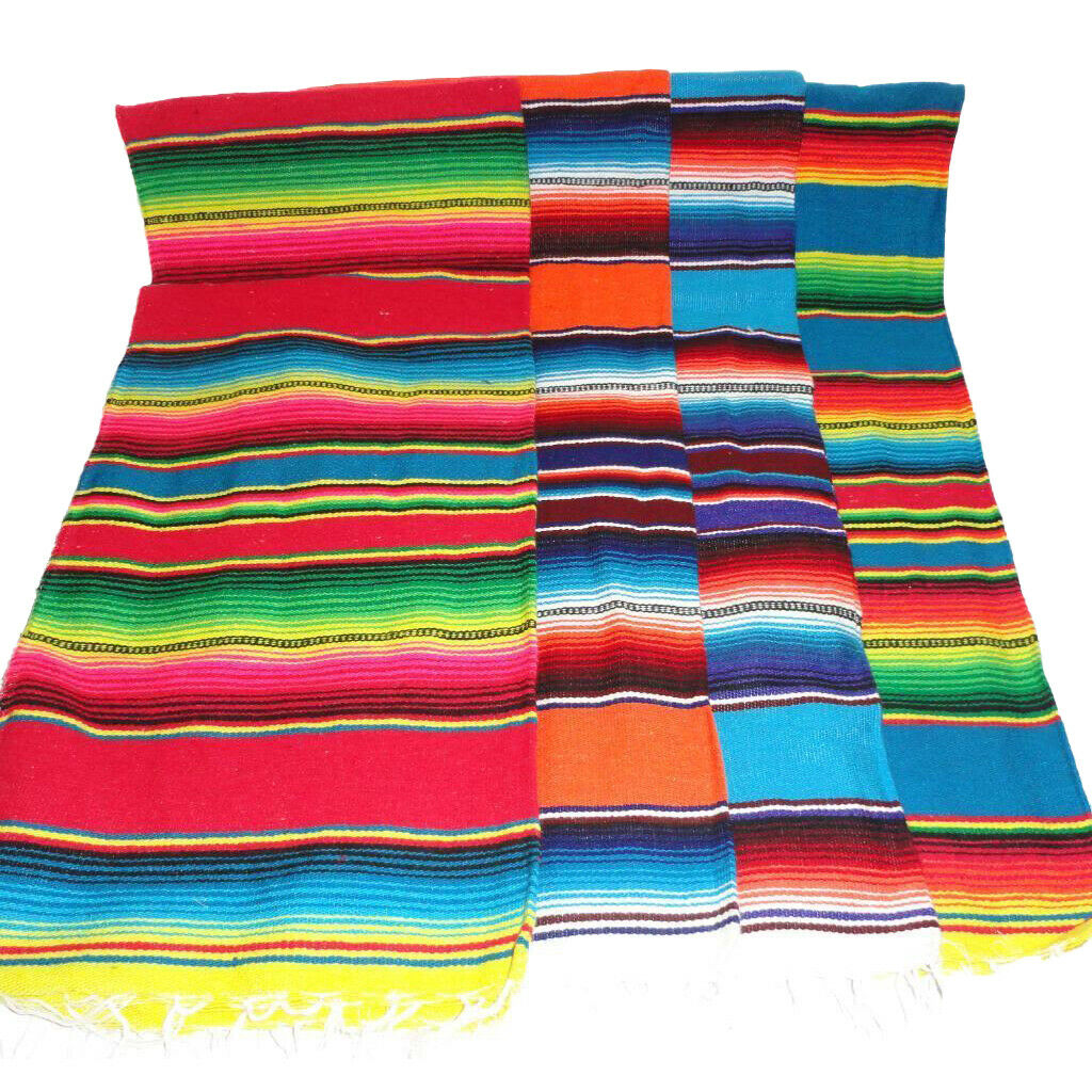 Sarape Serape Mexican Mini Blanket Saltillo Southwestern 38 X 17 Inches