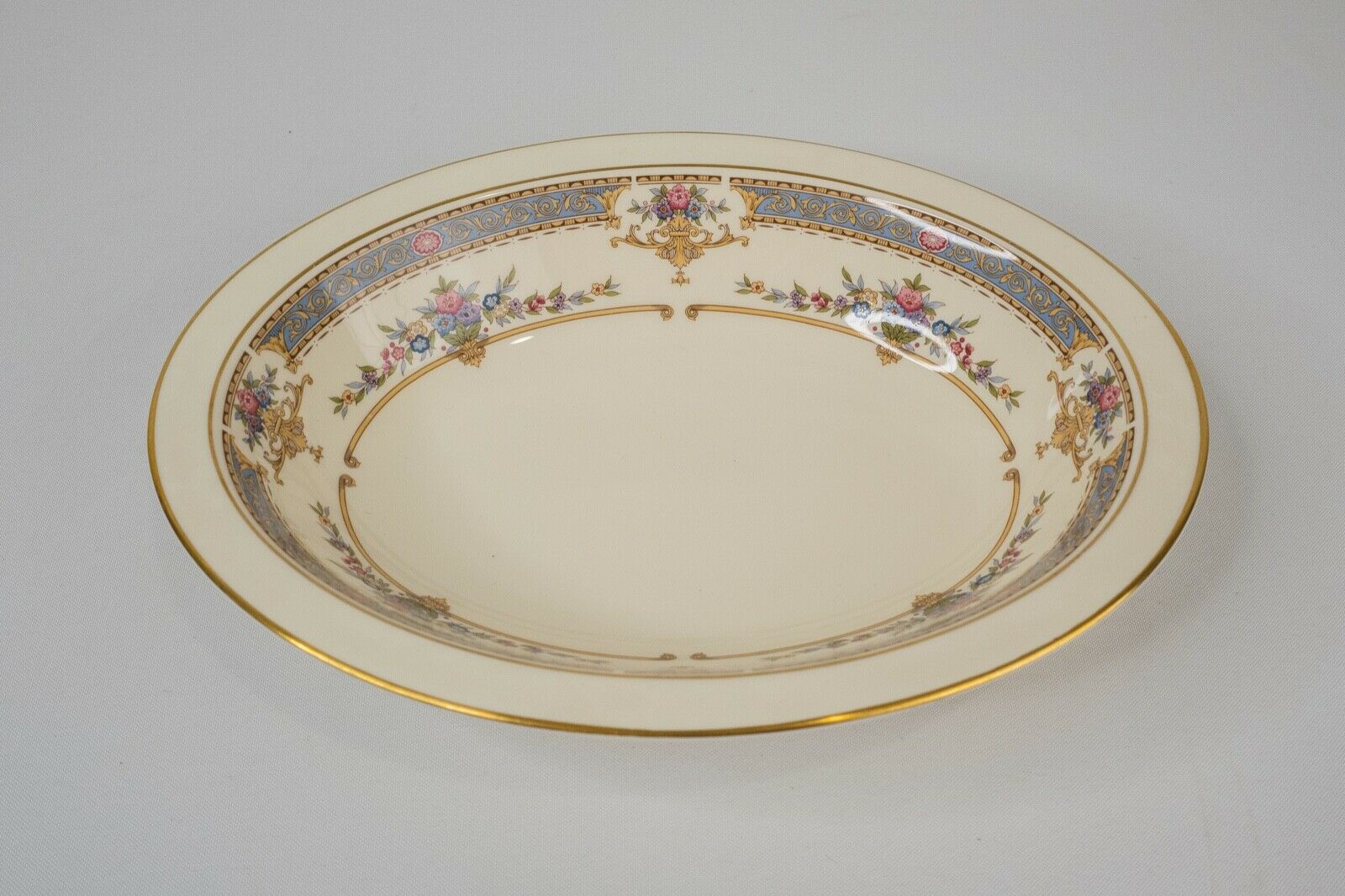 Minton Persian Rose Open Vegetable Serving Bowl 10 7/8" L Gold Free Usa Shipping