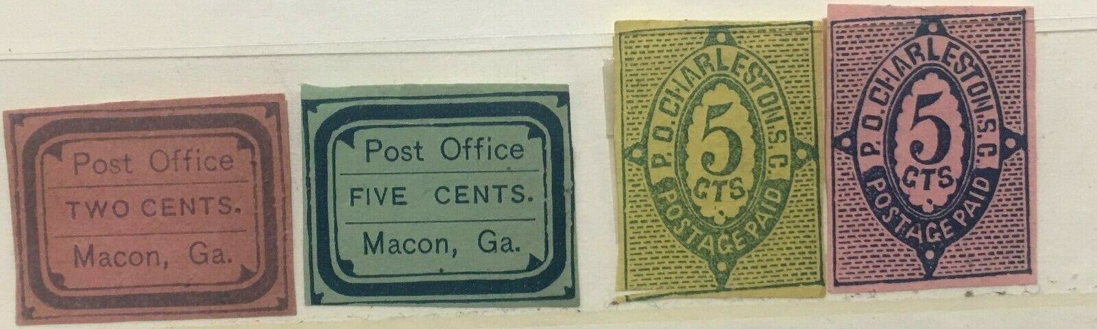 Po Macon & Po Charleston Us Local Post, Fakes, Forgeries And Reprint Stamps