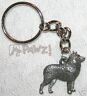 Schipperke Dog Fine Pewter Keychain Key Chain Ring