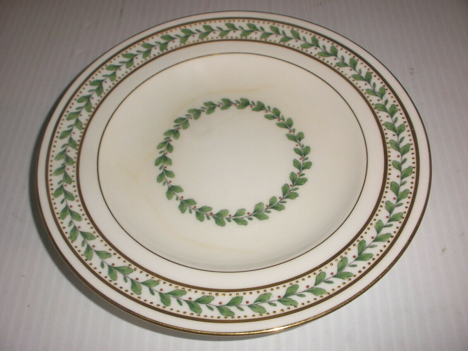 Antique Minton`s Fine China Tiffany Co England Minton Dessert Plate Green Leaf