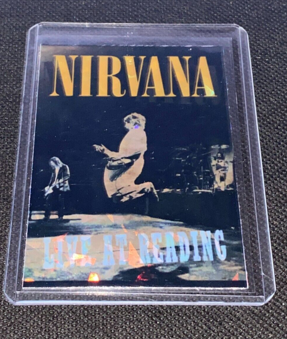 Nirvana - Handmade Refractor Holographic Live Concert Poster Card In Top Loader