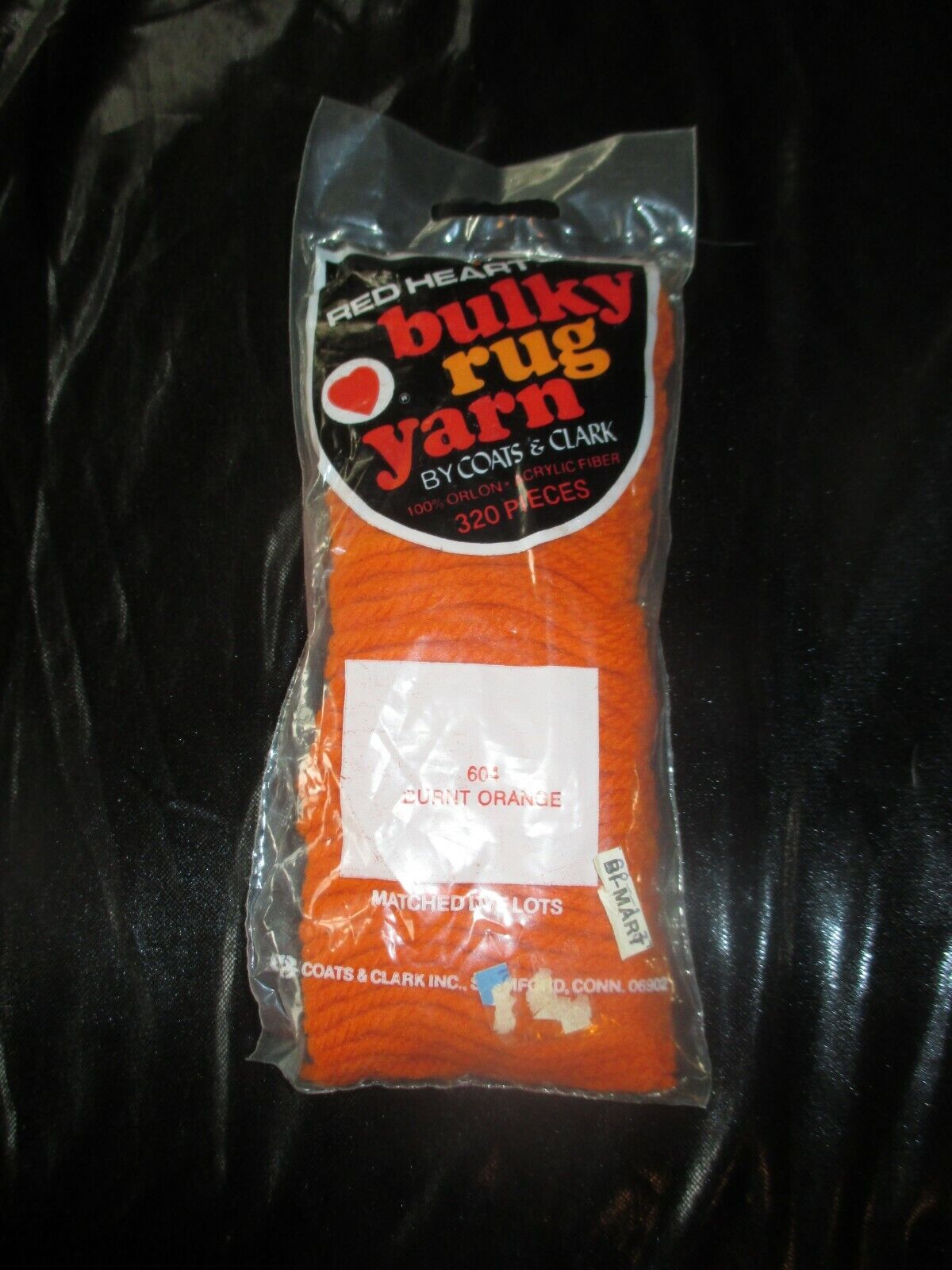 Nip Red Heart Burnt Orange Pre-cut Yarn For Latch Hooking 320 Pieces 2 1/2" Long