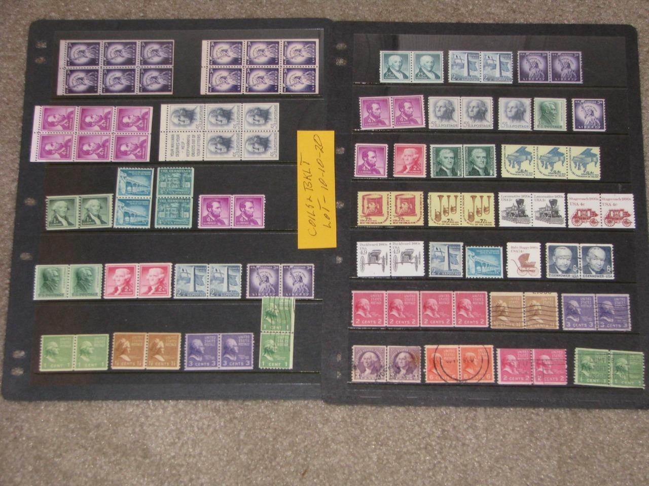 Us Booklet Panes-coils, Pairs, Line Pairs Etc. Used & Unused, Most Mnh